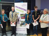 Radstock Scout receives award from District Commissioner