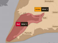 Storm Eunice: Met Office issues rare red weather warning for parts of South West