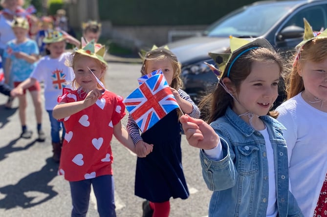 Farrington Gurney Primary School held a fete and paraded through the village. 