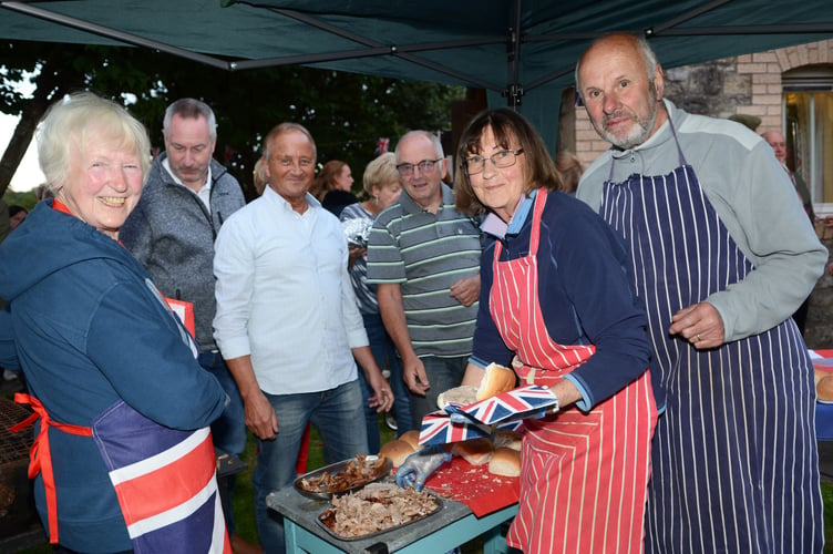 Hot roast served at Kilmersdon lighting of Beacon. 