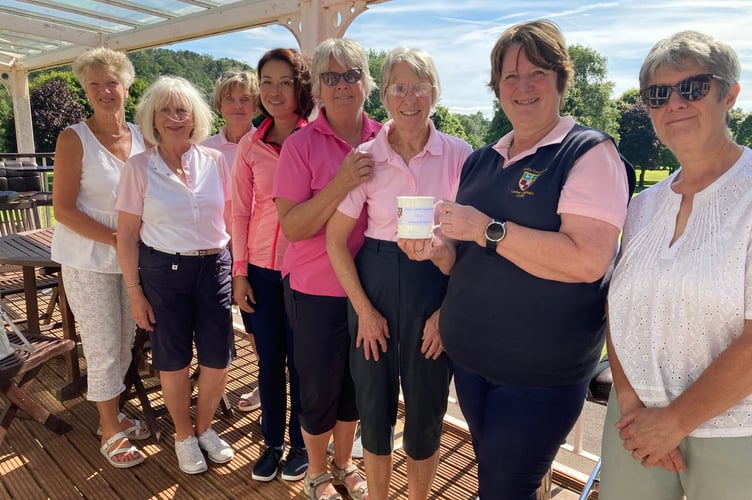 Wells Ladies after beating the past ladies captains