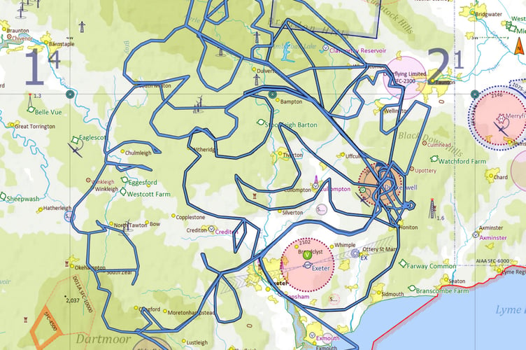 Completed GPS portrait.  This stunning GPS portrait of the Queen was created over a period of months - using six individual light aircraft.  See SWNS story SWBRplane.  The 12 aircrew members from Henstridge in Somerset teamed up to complete the worldâs first-ever GPS portrait to be drawn by multiple aircraft.  Followers of FlightRadar24 may have spotted a few strange recent goings-on with aircraft across the county.  Their flight paths generated some very unusual shapes over the course of several months.  Code-named âArt Force 1â, six individual club aircraft belonging to the Light Aircraft Associationâs Wessex Strut and 12 crew members were handed a secret GPS plotted path from team leader, Amy Whitewick.  âNone of them had any idea what the final image would look like â each team was given a small, unrecognisable chunk which, when flown, recorded on SkyDemon [aircraft GPS software] and sent back would be stitched together digitally to form the final image." 