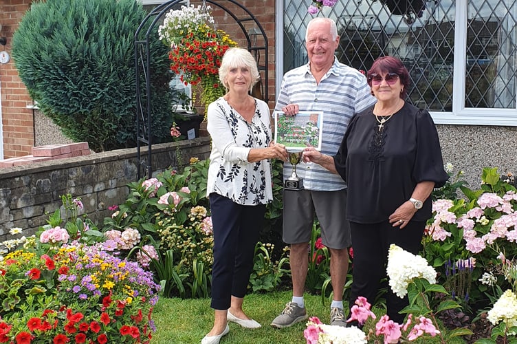 Mr and Mrs Holcombe of Waterside Road won for their strikingly beautiful front garden.