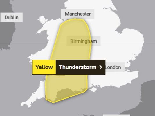 Weather Warning: Met Office Issues Thunder Storm Alert | Mnrjournal.co.uk