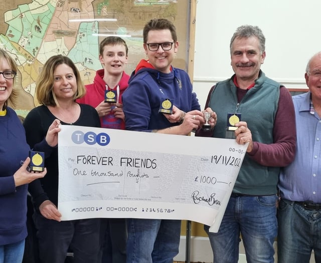 £1,000 for Forever Friends Appeal thanks to quiz