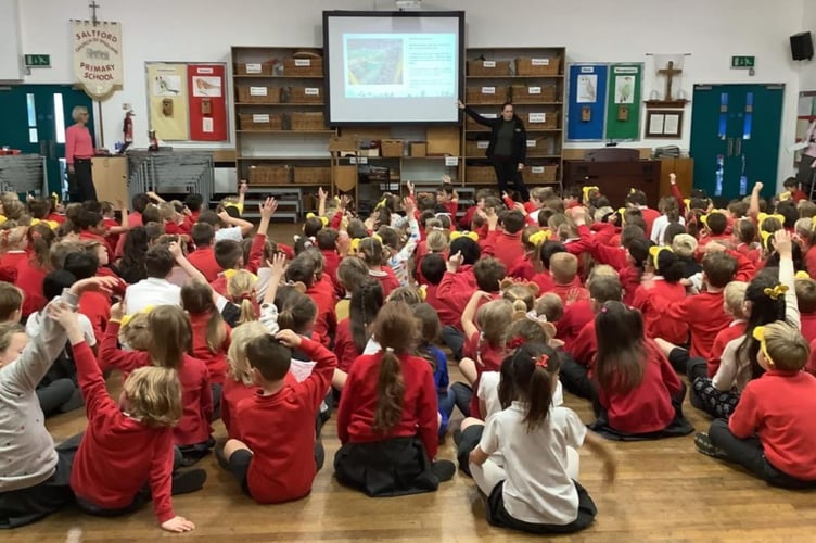 Saltford Primary School heard from Keynsham Recycling Hub.