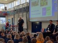 local police give knife crime presentation to Paulton Junior School