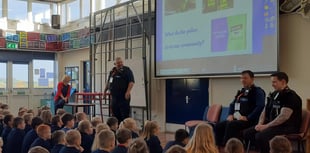 local police give knife crime presentation to Paulton Junior School