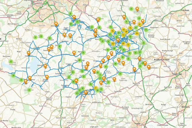 B&NES Council have released a map of their gritting route. 