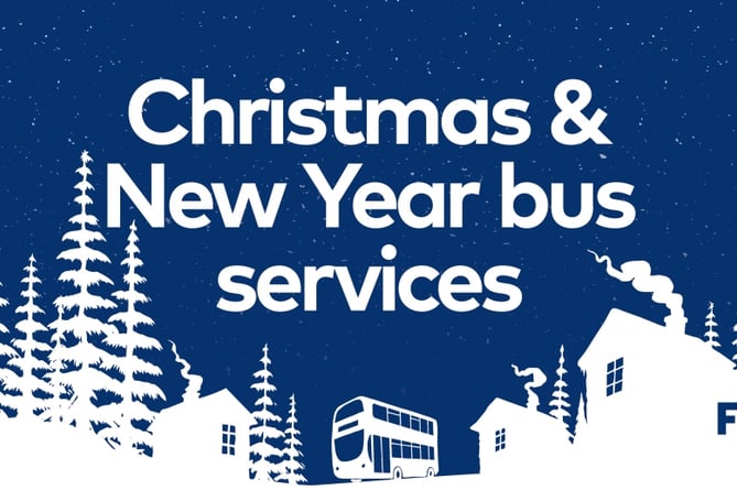 Christmas and New Year bus services. 