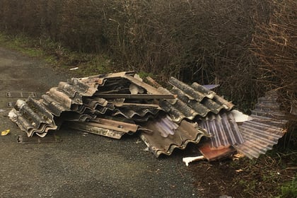 Anger as corrugated asbestos sheets dumped on Haydon Hill