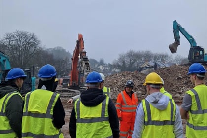 Somer Valley: Bath College  students visit Radco demolition site