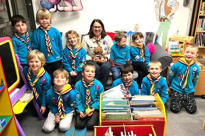 Beaver Scouts at Radstock Library 
