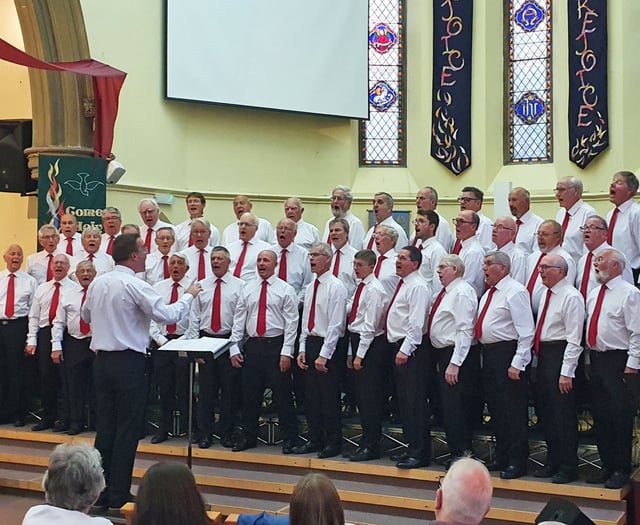 Mendip Male Voice Choir warm their vocal chords