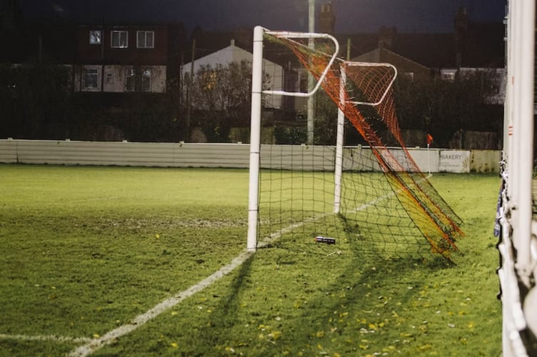 walking football stock image