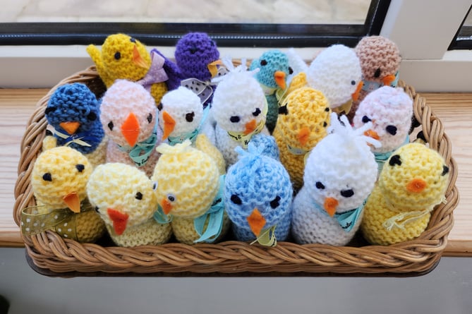 knitted chicks