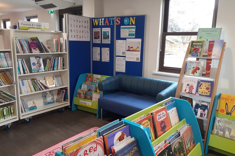 Midsomer Norton Library offers a lovely space for reading.