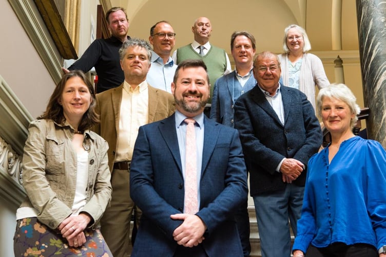 Front: Councillor Sarah Warren, Councillor Kevin Guy, Councillor Alison Born  Middle: Councillor Matt McCabe, Councillor Paul May  Back: Councillor Dave Wood, Councillor Paul Roper, Councillor Tim Ball, Councillor Mark Elliott, Councillor Manda Rigby