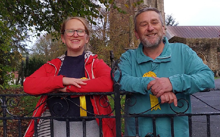 New Liberal Democrat councillors for the Chew Valley, Anna Box and David Harding