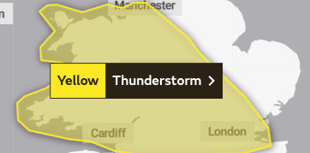 Thunderstorms likely across South West