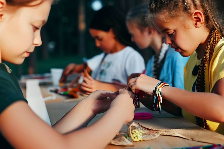 Children creating at Summer Camp.