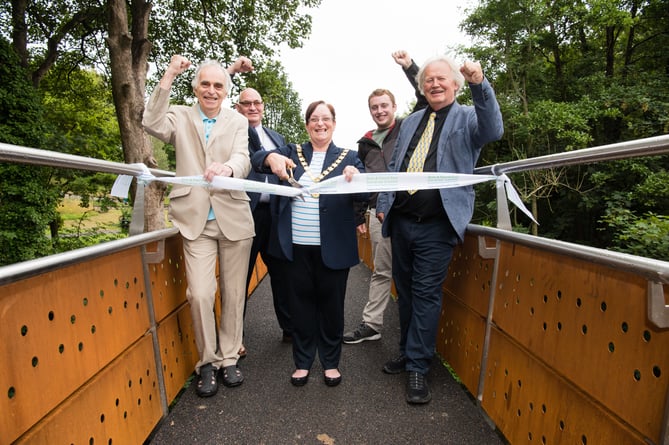 Pictured are l-R Councillor Andy Wait, Shaun Moore, Bath & North East Somerset Council chair’s escort, Councillor Sarah Moore, Bath & North East Somerset Council  Chair, Councillor Alex Beaumont and Councillor Hal MacFie.  