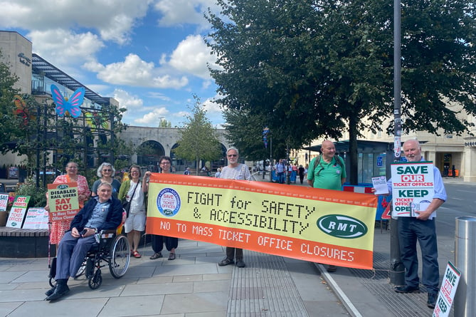  Bath Spa ticket office protest.