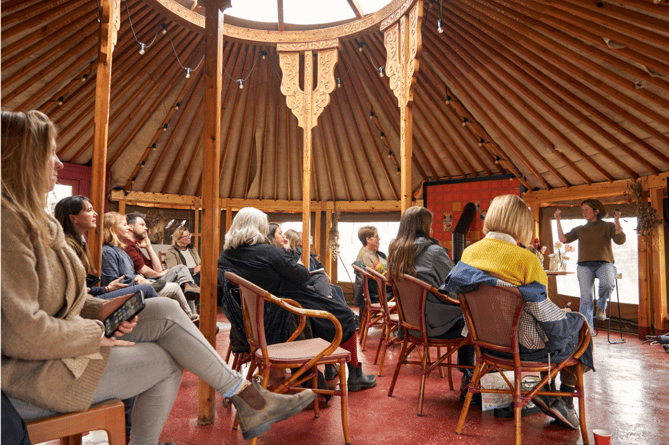 All sessions will be hosted in the meadow yurt. 