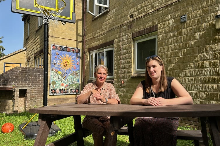 Pictured above: Wera Hobhouse, MP for Bath (left), and Emily Hatrey, Service Manager at Curo