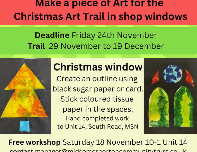 Midsomer Norton Community Trust launch Christmas Art Trail. 