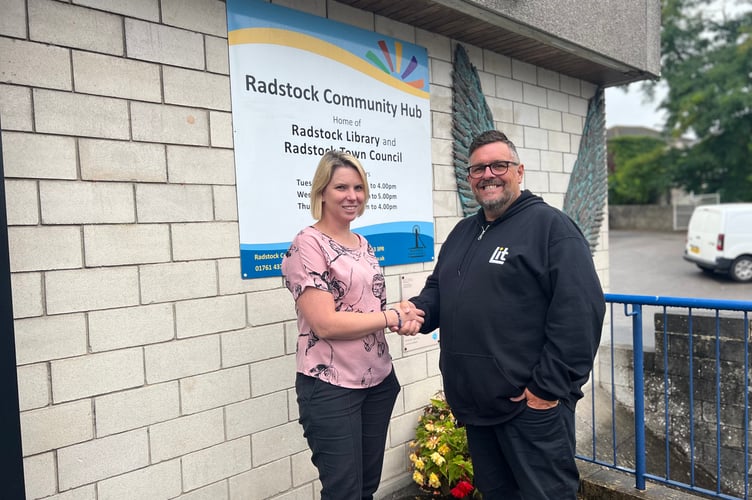 Radstock Town Council Clerk, George Clutten with Lit Fibre