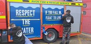 Bath fire crews reveal new water-themed fire engine artwork