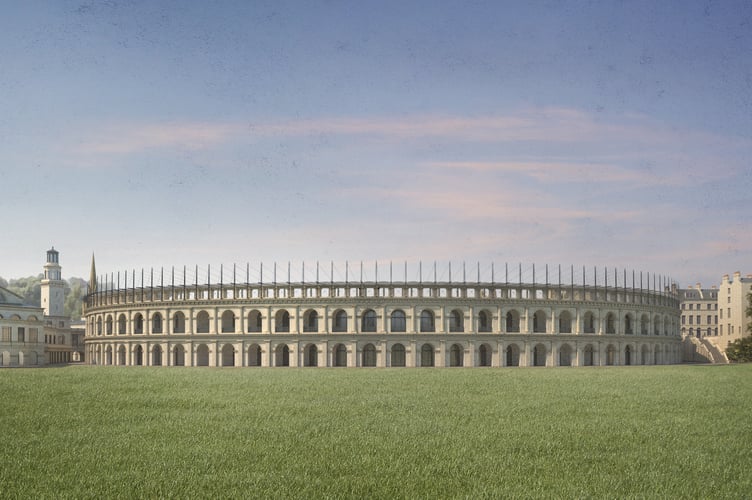 A view of the colosseum from the Rec,