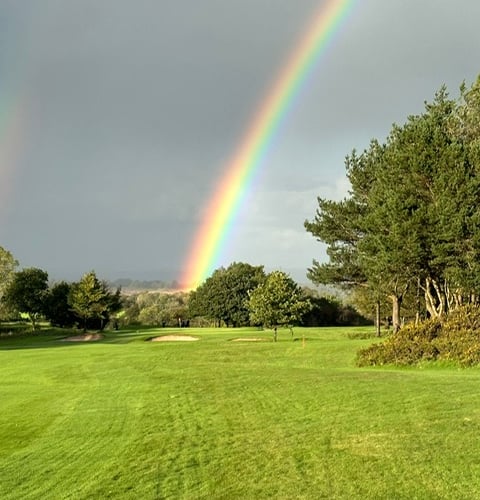 Photo: Another spectacular Rainbow over the Mendip Golf Course.