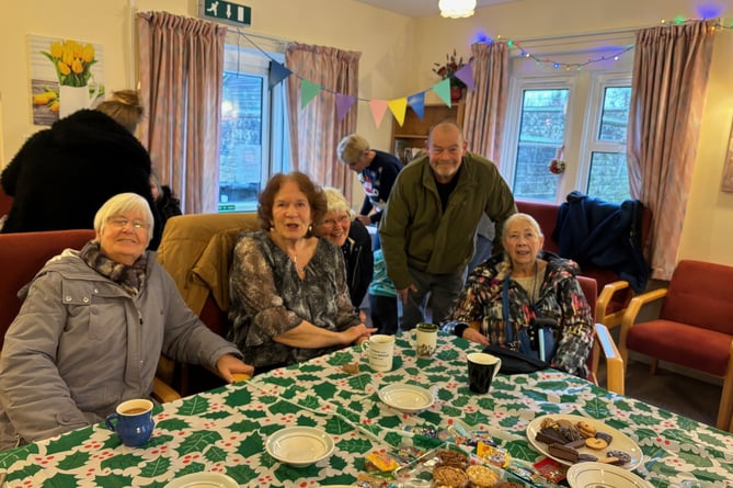 Lyn Marsh (left) regular attends The Pantry with her neighbours from Temple Cloud