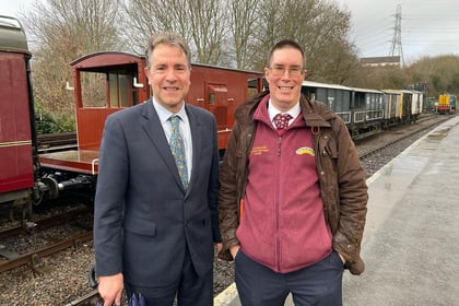 Francis Bourgeois helped mark 50 years of  Avon Valley Railway