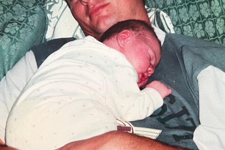 Mollie Chapman with her dad Pete. 