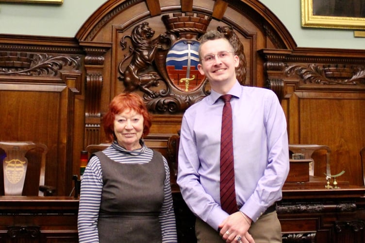 Cllrs Grant Johnson and Liz Hardman