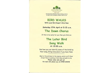 Bird Walks at Silver Street Nature Reserve