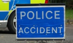 Police appeal after three people taken to hospital after two-car crash