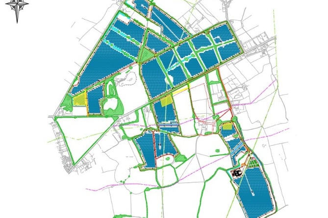 Plans for solar farm on B3109 Bradford Road in Rode (Low Carbon Solar Park 25 Ltd)