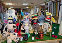 Knitting group returns with 'naked' Glastonbury Festival dolls