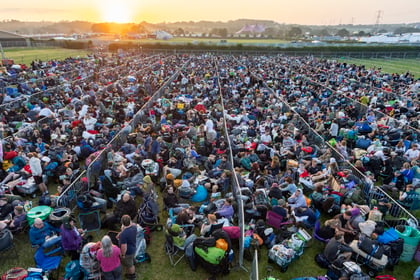 Pictures show scale of queues on opening day of Glastonbury Festival
