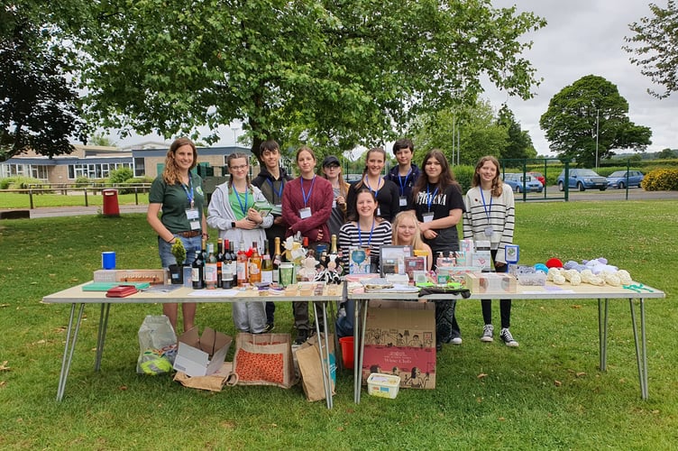 Climate action team and their tombola