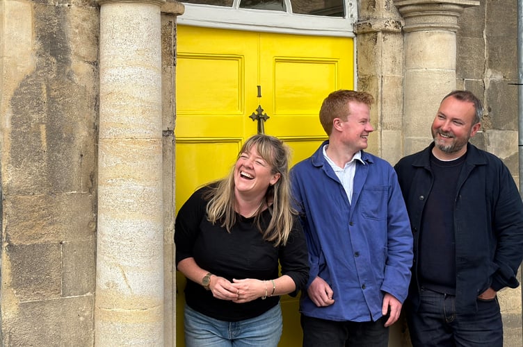 Sam Lomas with Claudia and Aled Rees at Number One Bruton
