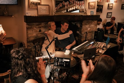 Electronic music maker Fred Again.. performs in rural Somerset pub