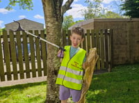 7-year-old George cleans up for charity