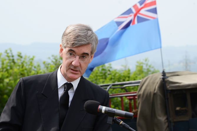 Jacob Rhys-Mogg gives a small talk at the service
