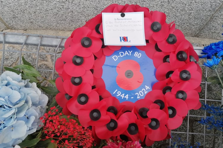 Crediton's D-Day 80 poppy wreath