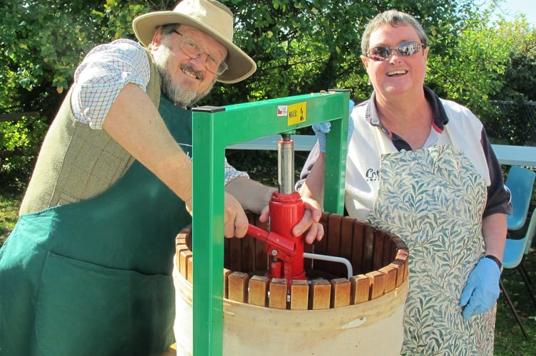 The Tiny Welly Boot Alcoholery will bring their giant apple press 